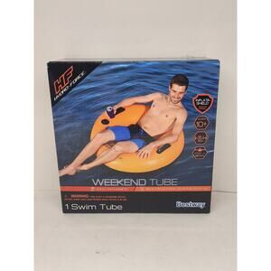 Inflatable Hydro Force Swim Weekend Tube Ring Float Cup Holder 2 Handles NEW